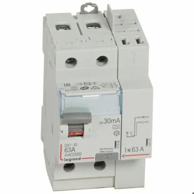 Fehlerstromschutzschalter Legrand DXÂ³-ID 30 mA, 250 V, grau