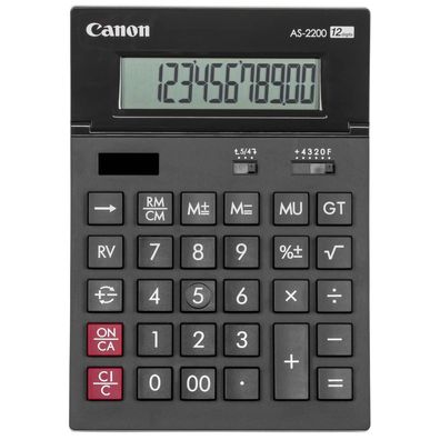 Bérorechner Canon AS-2200 mit 12-stelligem LCD-Display