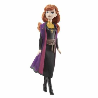 Puppe Disney Anna mit violett-schwarzer Reisebekleidung