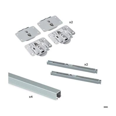 Schiebesystem Emuca Flow Aluminium matt eloxiert