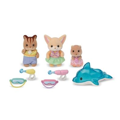 Spielzeug Sylvanian Families Trio der Babys am Pool