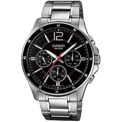 Armbanduhr Casio MTP-1374D-1 Schwarz