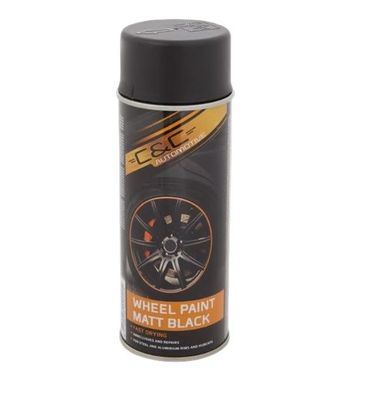 Felgenlack Lackspray, Matt Schwarz 400 ml Sprühlack Sprühfarbe für Felgen