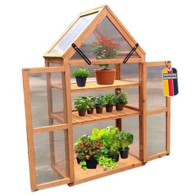 Coemo Gewächshaus Jan mit aufklappbaren Türen und Dach