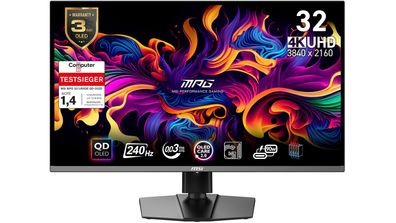 MSI MPG 321URXDE QD-OLED - OLED-Monitor - Gaming - 80 cm (31.5") - 3820 x 2160 4K @ 2
