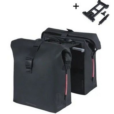 Doppelte Fahrradtasche Basil SoHo Nordlicht MIK 41 Liter - Schwarz