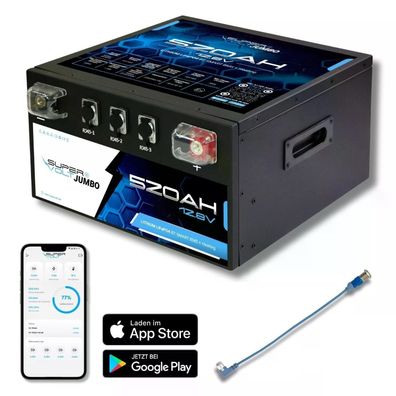 Supervolt Jumbo 520Ah LiFePO4 12,8V Batterie – Wohnmobil, Boot, Off-Grid