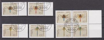 BRD 1991 ABO Viertel-Stempel MiNr. 1545-1552 Libellen