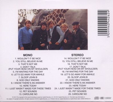 The Beach Boys: The Beach Boys: Pet Sounds (Mono & Stereo) (Di