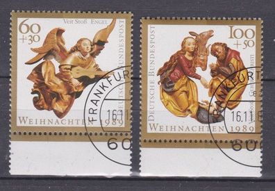 BRD 1989 gestempelt ABO MiNr. 1442-1443 Weihnachten