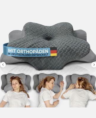 Glückstoff® Orthopädisches Kissen Kopfkissen Nackenschmerzen Aus Memory Foam
