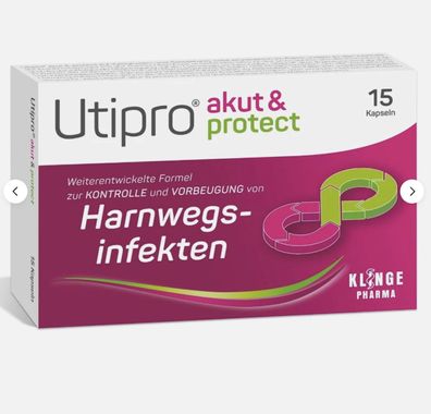 Utipro akut & protect, 3-fach Schutz bei Antibiotika Blasenentzündung -15 Stück