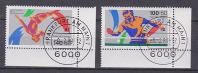 BRD 1989 gestempelt ABO Ecke unten rechts MiNr. 1408-1409 Für den Sport