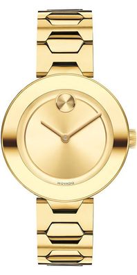 Movado Bold Damenuhr gold Edelstahl elegante Designer Uhr