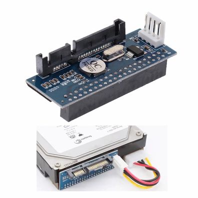 F40 3.5 HDD IDE / PATA auf SATA Konverter Kartenadapter für IDE 40Pin Festplatte