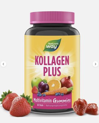 Kollagen Gummibärchen Mit Erdbeer Geschmack I 255 Mg Collagen Peptide, Zink Gegen