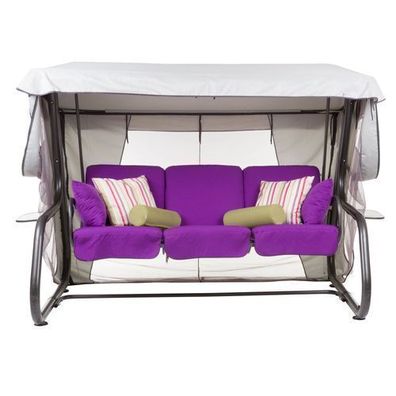 Hollywoodschaukel mit Moskitonetz Venezia Lux 4-Sitzer D042-28DW PATIO