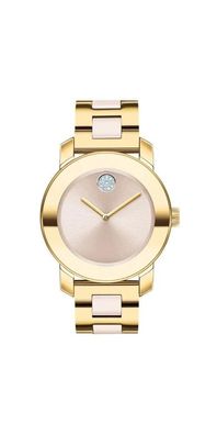 Movado Bold Damenuhr gold Edelstahl exklusive Designer Uhr