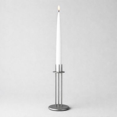 Kerzenleuchter Flexible Edelstahl satiniert, Höhe 174 mm, f. Tafelkerzen