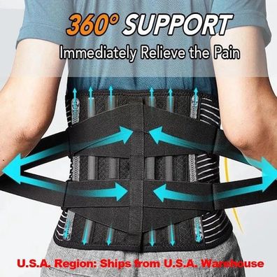 Back brace, intervertebral disc belt, lumbar support, with support belt, back support