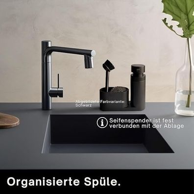 Black Sweden Home® Spülbecken Organizer Set - Kunststein, Bürste, Stahlschwamm - Upda