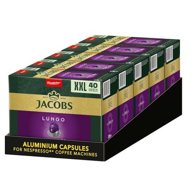 JACOBS Kapseln Lungo Intenso 5 x 40 Nespresso®* kompatible - Updated Edition 81