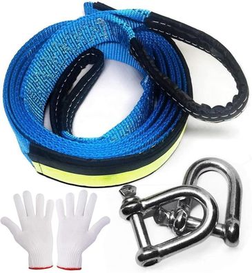 Maikehigh Abschleppseil 5 cm x 5 m, 17,600 lbs (8 Tonnen) Schleppband SUV PKW - Updat