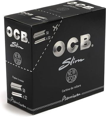 Papers OCB Premium Slim - 50 booklets - 32 sheets - Long paper - Updated Edition 192