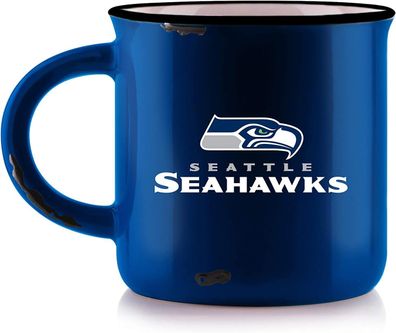 NFL Kaffeetasse Seattle Seahawks Vintage Used-Look Tasse Mug 400ml 094131233413