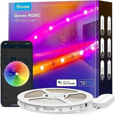 Govee RGBIC Pro 5m LED Strip, Smart Lichtband mit Musik-Sync, Alexa & Google - Update