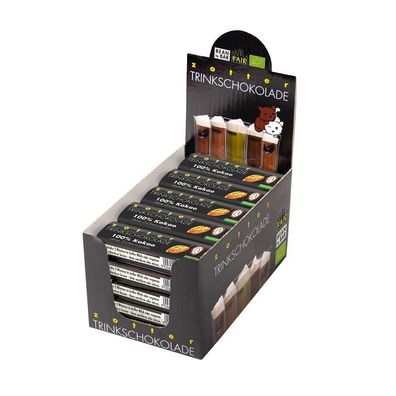 Zotter Trinkschokolade 100 % Kakao, ohne Zuckerzugabe, 25 St. à 22 g, Bio, vegan,