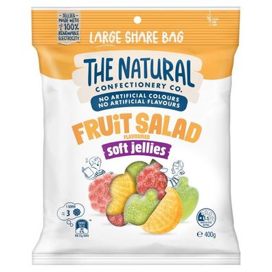 The Natural Confectionery Co. Fruit Salad Soft Jellies Large Share Bag 400 g