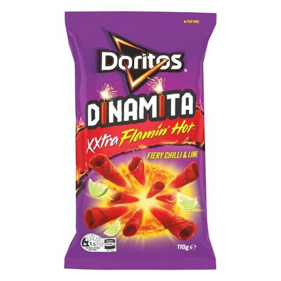 Doritos Dinamita XXtra Flamin' Hot Tortilla Chips - Import 110 g