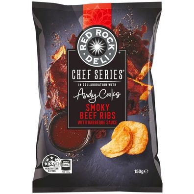 Red Rock Smoky Beef Ribs Chips 150 g