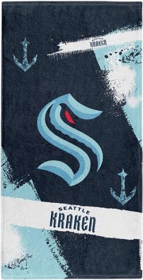 NHL Badetuch Seattle Kraken Handtuch Strandtuch Beach Towel Spray 4260296355420