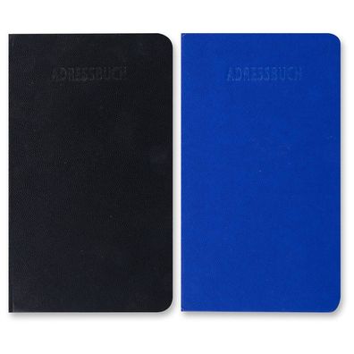 12x STYLEX 46606 Adress- und Telefonbuch, 9,2 x 15,8 cm, sortiert