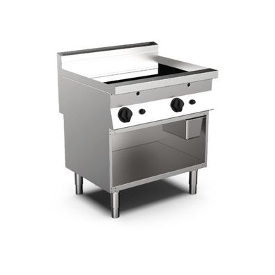 Mareno Grillplatte mit 23 glatte 13 gerippte Edelstahl Platte 800x700x870mm