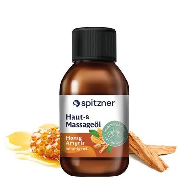 Spitzner Haut, und Massageöl - beruhigend - Honig-Amyris - Inhalt 200ml