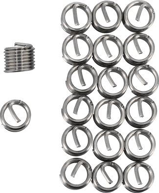 Spiraleinsätze zur Gewindereparatur M8x1.25x10.8 mm, Edelstahl, 20 Stück