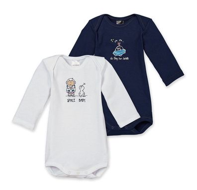 Schiesser Langarmbody Räuber Gr. 68 - 2er Set 143875