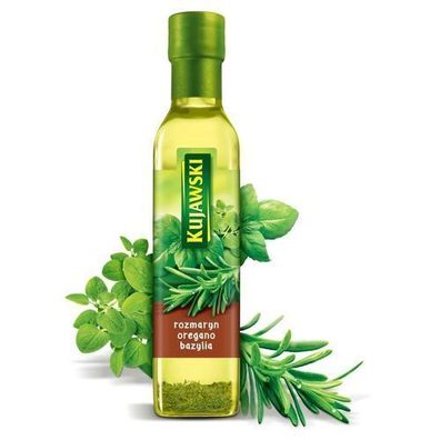 Rapsöl mit Rosmarin Oregano & Basilikum 250ml - Gewürzöl Würzöl - Öl Kujawski