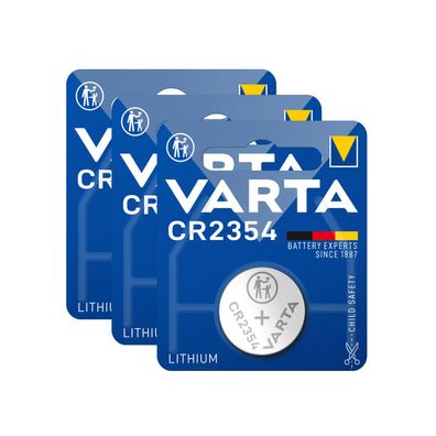 3x Varta CR2354 CR 2354 ohne Absatz Lithium 3 V Batterie 530mAh Blister