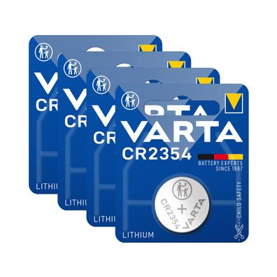 4x Varta CR2354 CR 2354 ohne Absatz Lithium 3 V Batterie 530mAh Blister