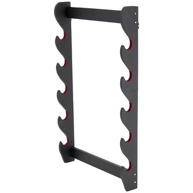 Wandhalter für fünf Schwerter matt lackiert