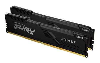 Kingston RAM FURY Beast - 64 GB (2 x 32 GB Kit) - Low Profile - DDR4 3600 DIMM CL18