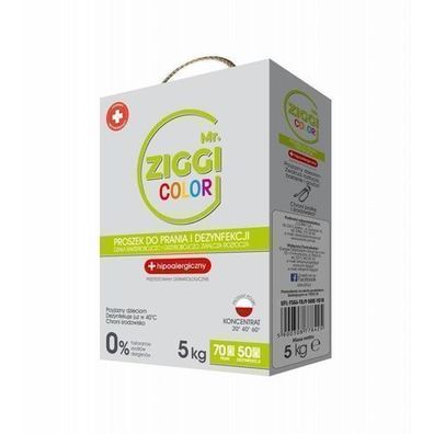 Mr. Ziggi Hypoallergenisches Colorwaschmittel für 70 Waschgänge, 5 kg