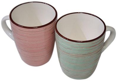 6er Set Tassen Kaffeetassen Becher 350 ml Tee Tasse 15160 Keramik