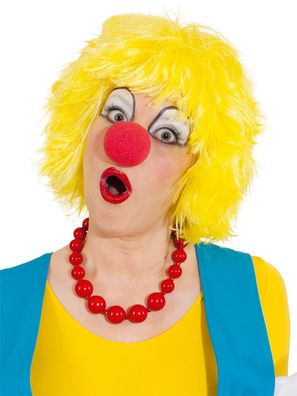 Perücke Clown gelb