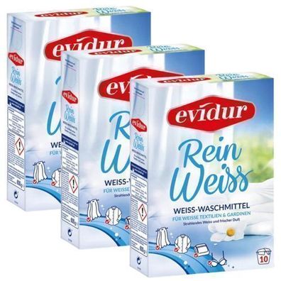 Evidur Reinweiss Vorhangwaschmittel 3x600 g