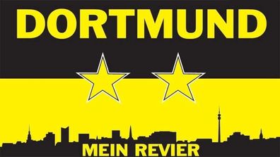 Fahne Flagge Dortmund mein Revier - 150 x 250 cm